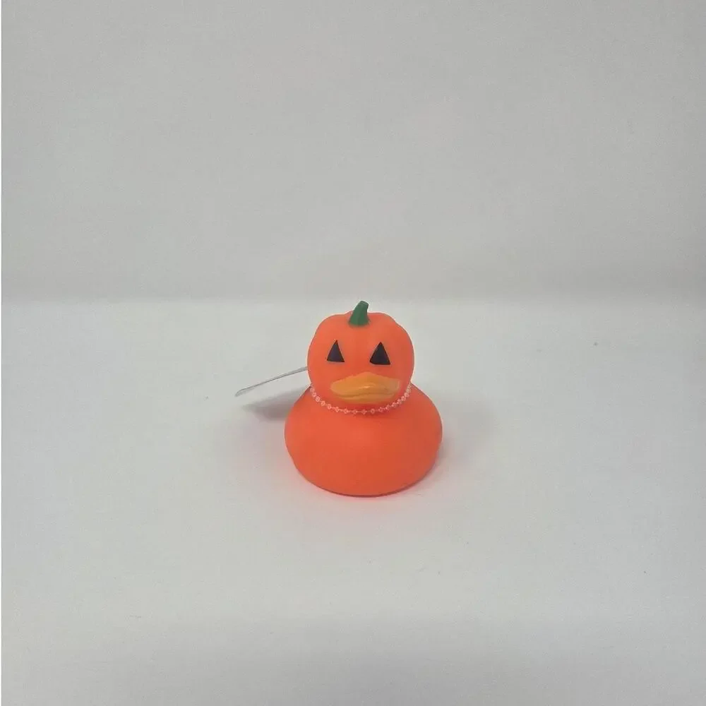 Orange Pumpkin Fall Halloween Rubber Duck
